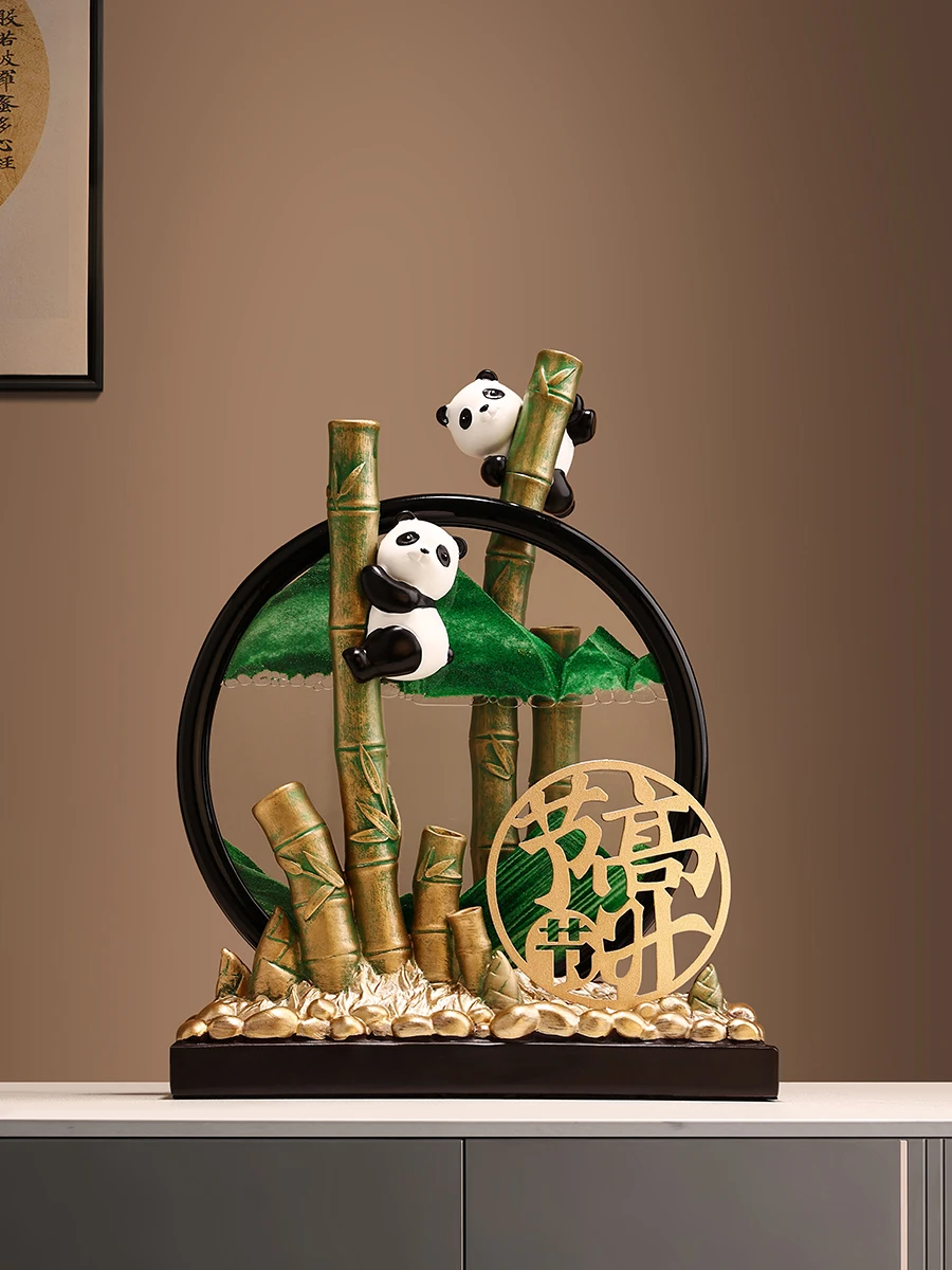 

Chinese style panda cultural and creative peripheral quicksand painting ornaments desktop office decorations Teacher's Day gifts