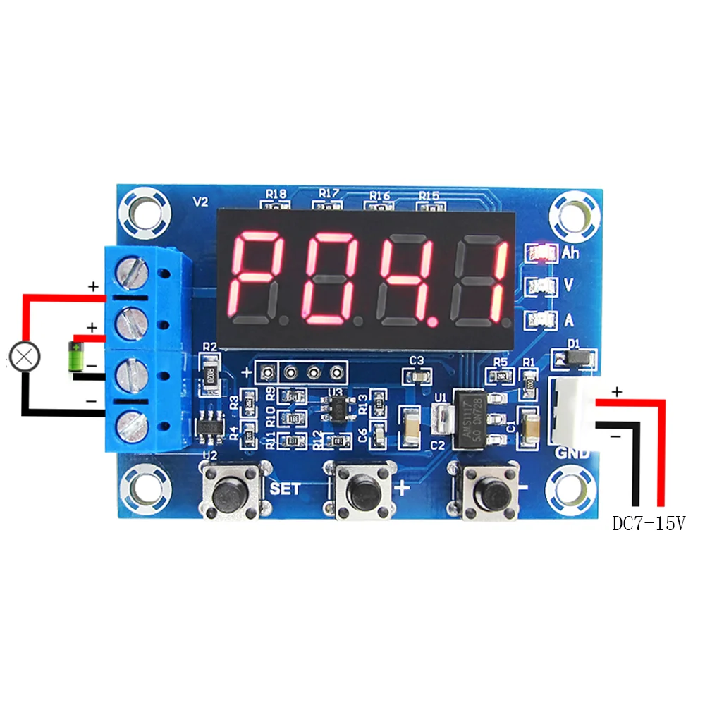 

XH-M354 Digital Battery Capacity Tester DC7-15V Lithium Li-ion Battery Real Capacity Ampere Hour AH Measurement Board with Cable