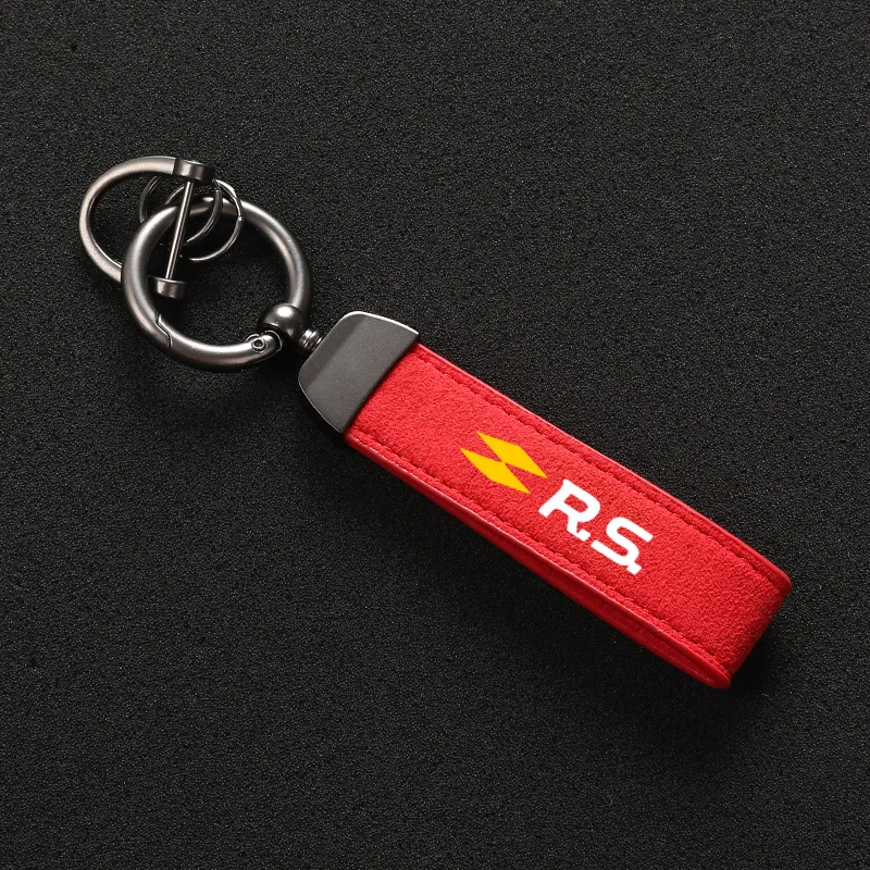 Portachiavi in pelle scamosciata portachiavi sportivo regalo personalizzato con Logo per Renault RS Line Clio Megane Scenic laguna Logan portachiavi