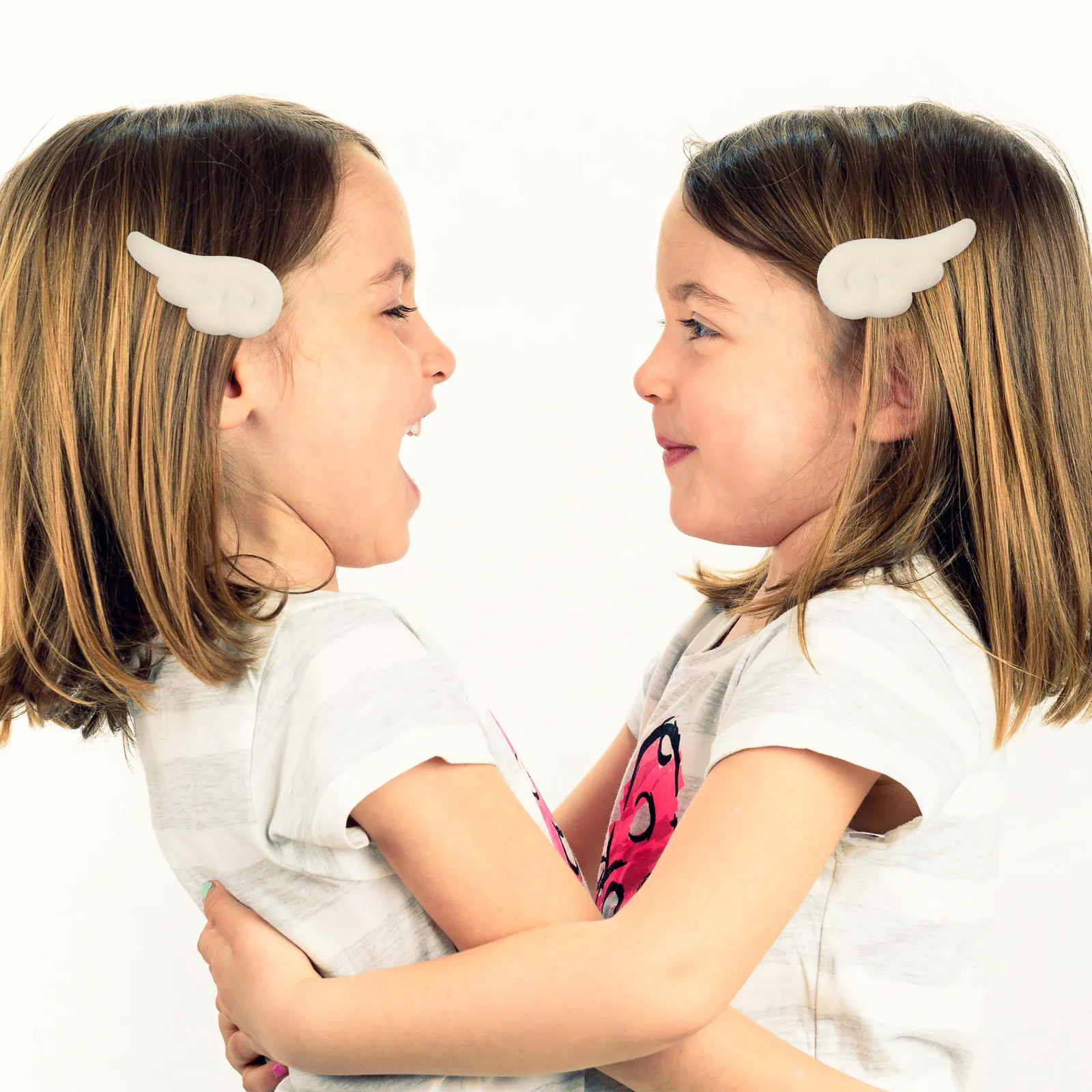 

1Pair Angel Wings Hair Accessory Handmade White Clip for Girls Teens Women Suitable for Party Birthday Family Photos