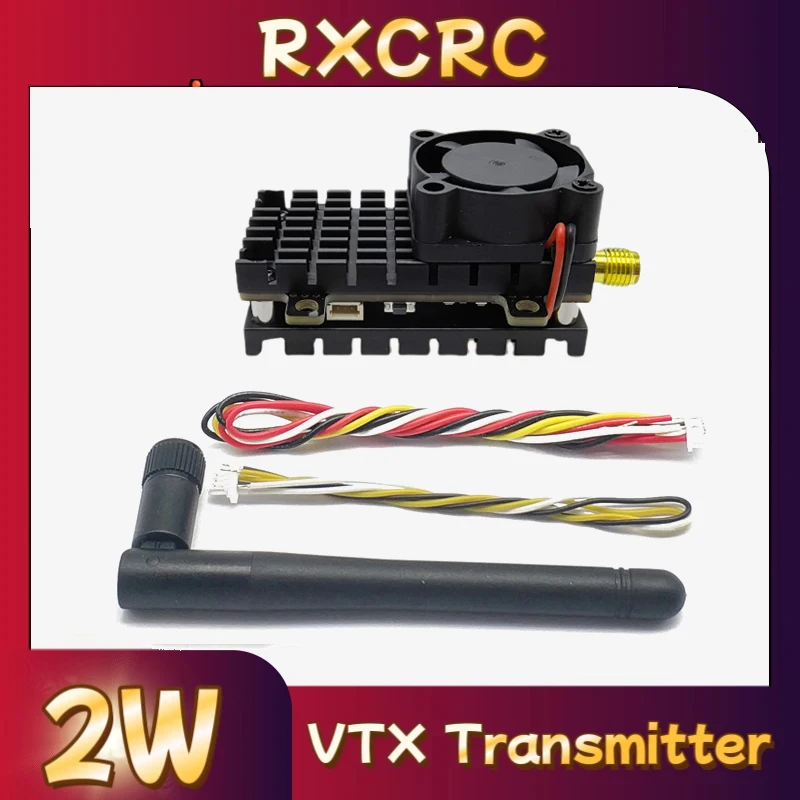 RXCRC 5.8G 48CH 2WВысокомощный видеопередатчик VTX со встроенным микрофоном и защитой от перегрева для FPV Fixed WingDrone