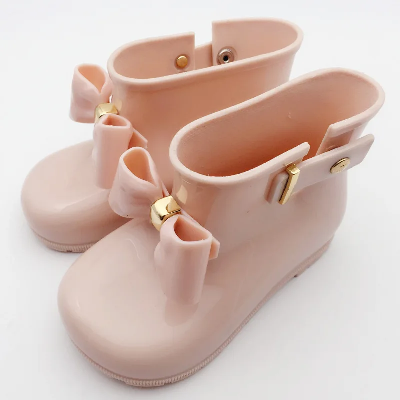 Children Rain Boots Fashion Bow Metal Buckle Girls Boot Cute Toddler Infant Waterproof Shoes Kids Non-slip Water Shoes レインブーツ