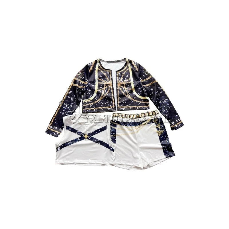 الفتيات رومي تأثيري حلي المعبود الأسود المرحلة الأداء دعوى K-Pop شيطان الصيادين زي مجموعة هالوين كرنفال البدلة #2