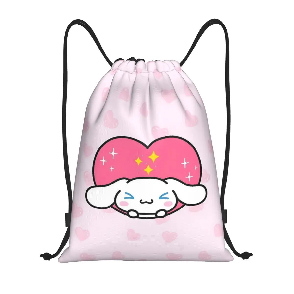 

Custom Cinnamoroll Drawstring Backpack Women Men Sport Gym Sackpack Portable White Dog Training Bag Sack