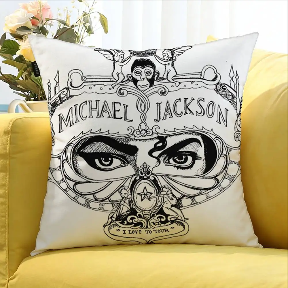 Legend M-Michael J-Jacksons World Various Sizes Square Pillow Case For Car Home Bedchamber Decor