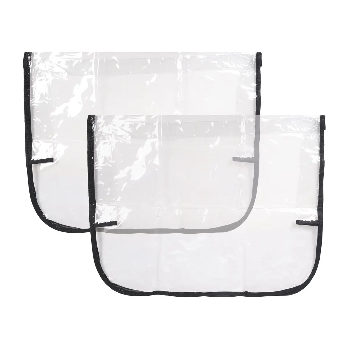 ●2 Pack Salon Chair Cover Protectors,Clear Square Hairdressing Chair Back Covers for Fits Most Standard Chairs