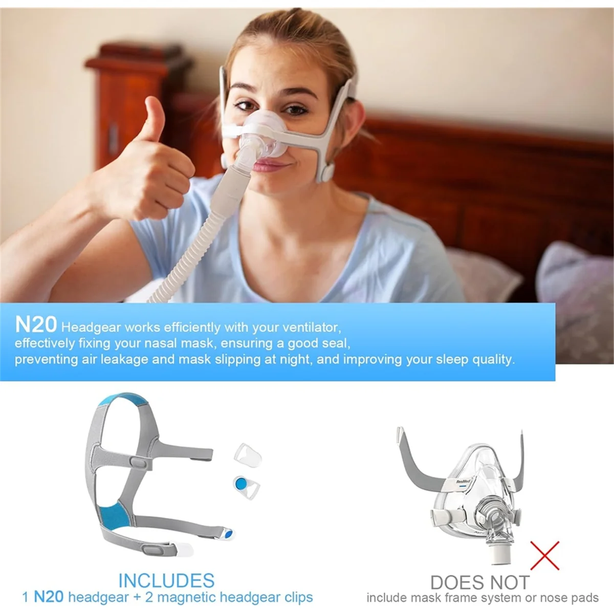 أغطية رأس ABTX لأغطية الرأس/غطاء الرأس N20، استبدال أغطية الرأس N20 بمشابك مغناطيسية