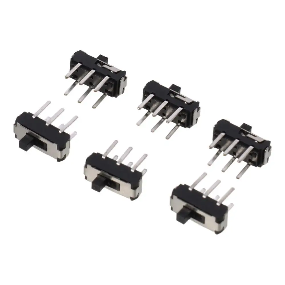6pcs 6 Pin 2 Position Micro Mini Toggle Switch Panel Mount JC-SK09 Slide Switches DC12V Vertical Slide Switch