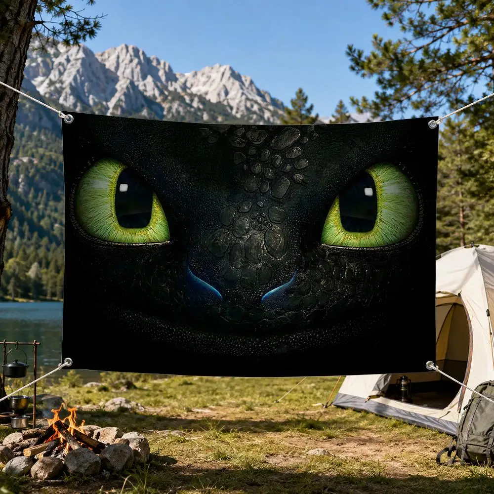 H-How to Train Your Dragon Flags Aesthetic Wall Tapestry Printed Wall Hanging Living Room Party Outdoor Decor