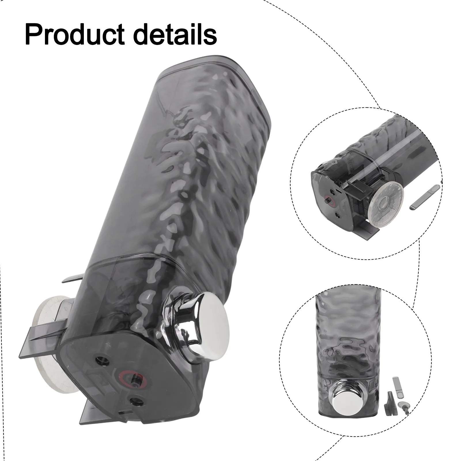 

450ml Liquid Container Press Dispensing System Elegant Wave Pattern Reusable Suction Cup User-friendly Design Shower Use