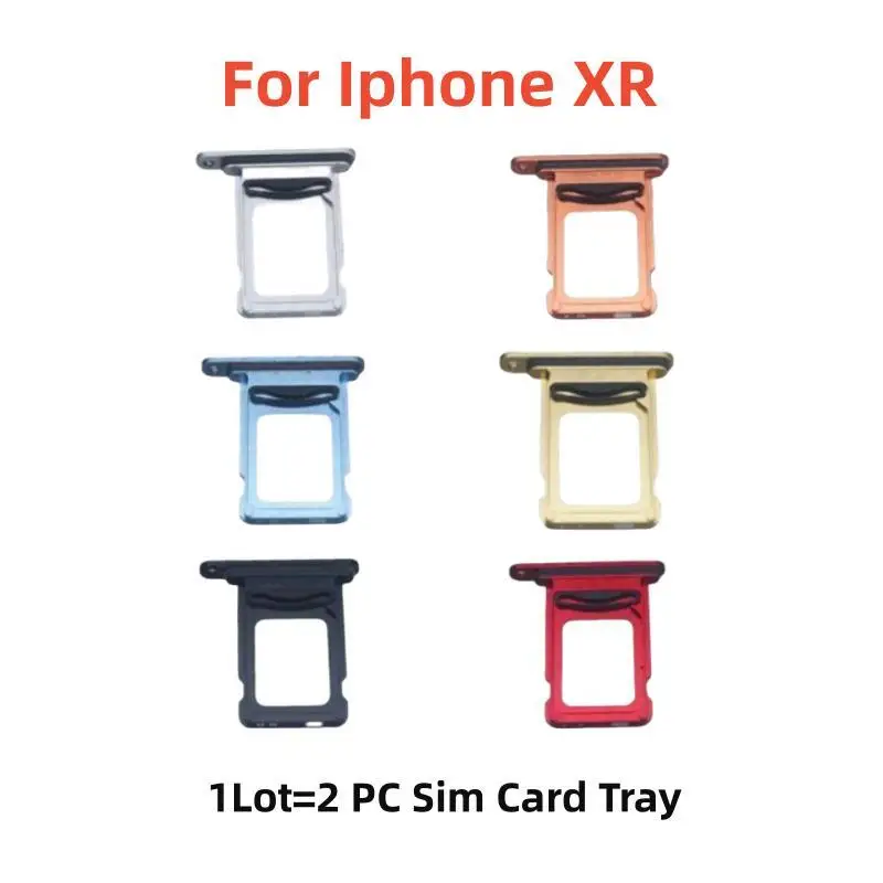 iPhone XR Single Double SIM Card Tray Holder Slot Adapter Reader Socket Single Double SIM Card Tray Holder Slot Adapter Original