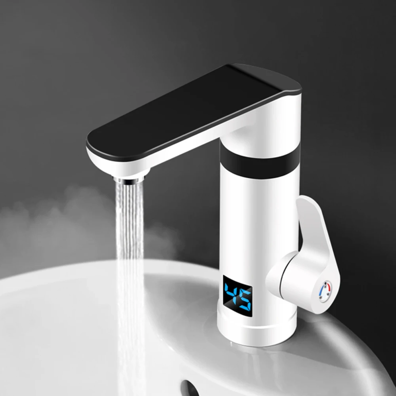 3000W Instant  Faucet  Heater Quickly Heating Tap Kitchen Faucet with Temperature Display Hot Cold Dual-use 220V