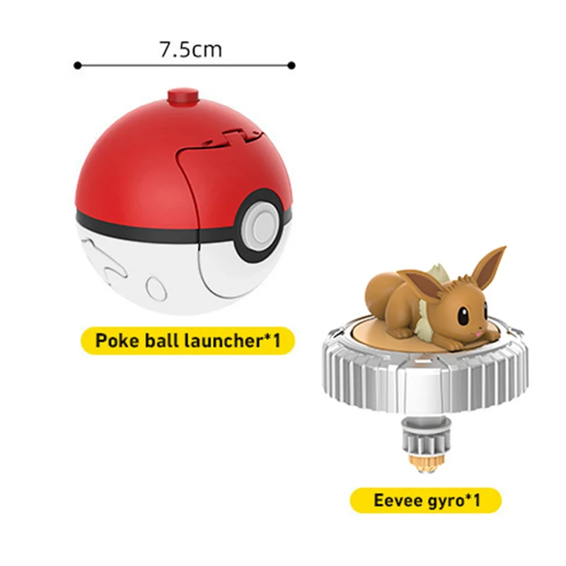 Pokemon Figure Battle Spinning Top Pikachu Pokeball Charmander Squirtle Mew Eevee Interactive Pvp Game Kids Toys Birthday Gifts