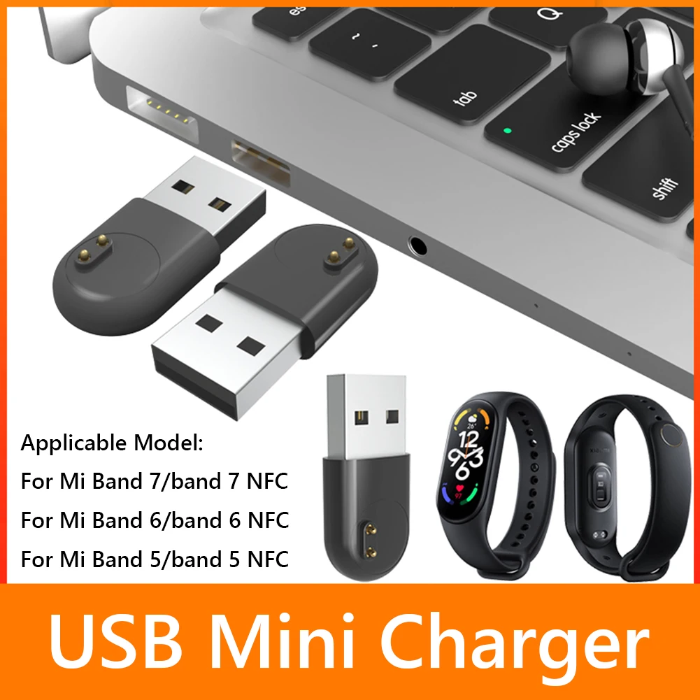 الذكية سوار شحن قاعدة صغيرة USB شاحن ل شاومي Mi الفرقة 7 6 5 NFC الذكية سوار ساعة شحن قاعدة