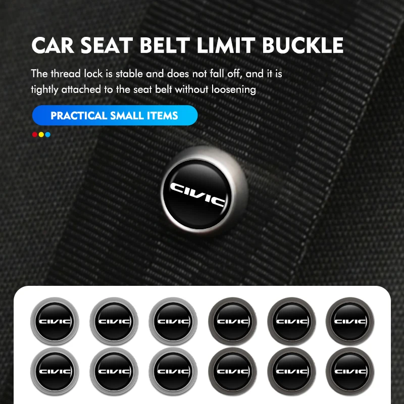 2pcs Car Seat Belt Spacing Limit Stop Anti-slip Buckle Retainer For Honda typer civic 4d 10th gen 8th 2014 2015 2016 2017 2018