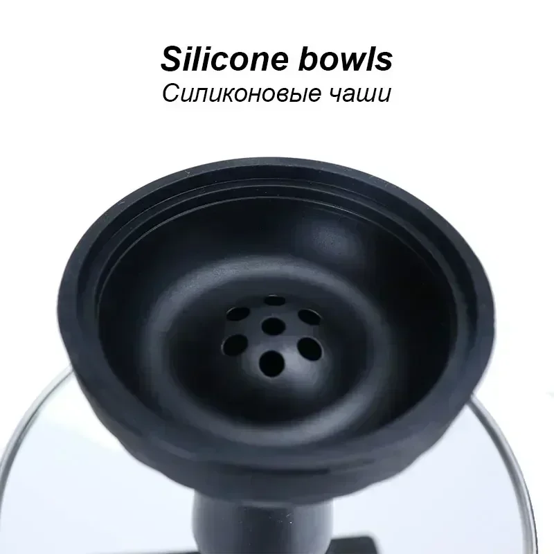 الشيشة مع ضوء LED صندوق الشيشة Nargile Sheesha Narguile Chicha Cachimbas انبوب ماء الشيشة مجموعة ملحقات