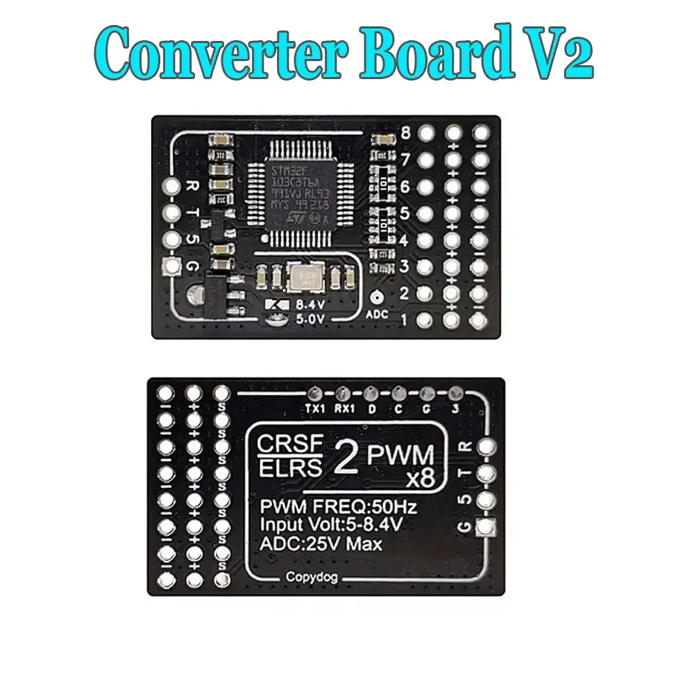 CRSF ELRS Convert PWM 8 CH Converter Board V2 Support High Voltage Servo 6S V Return elrs3.0 All Channel