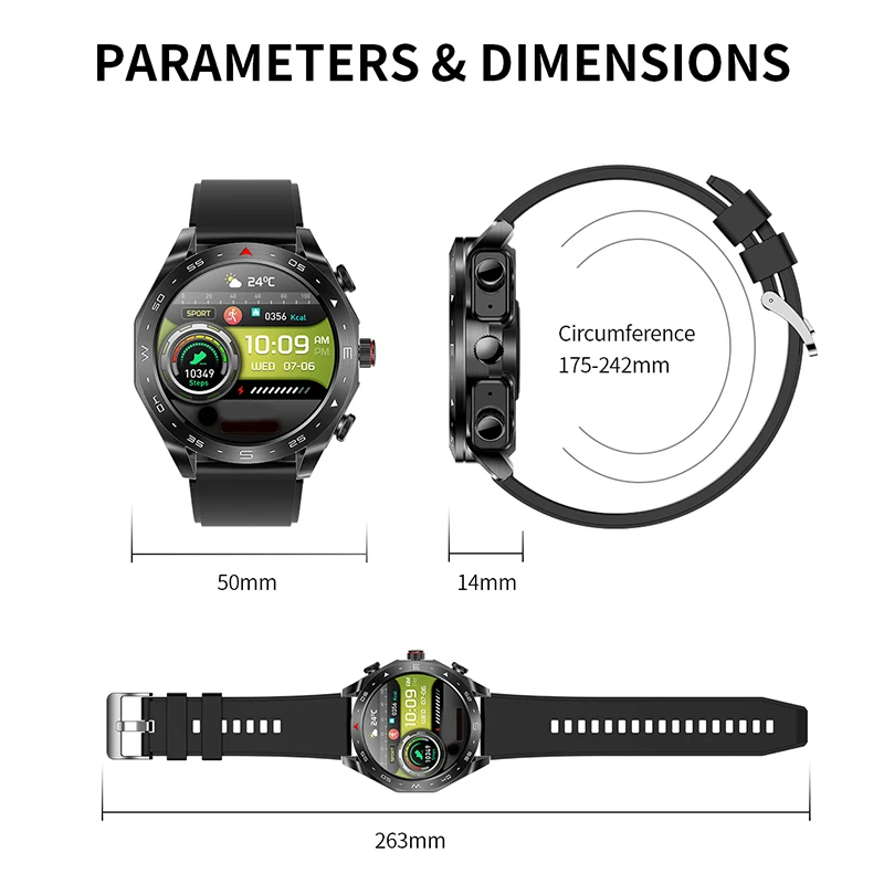 2024 nuevo reloj inteligente TWS 2 en 1 auriculares Bluetooth HIFI 9D calidad de sonido masculino y femenino rastreador de ejercicios de salud relojes inteligentes