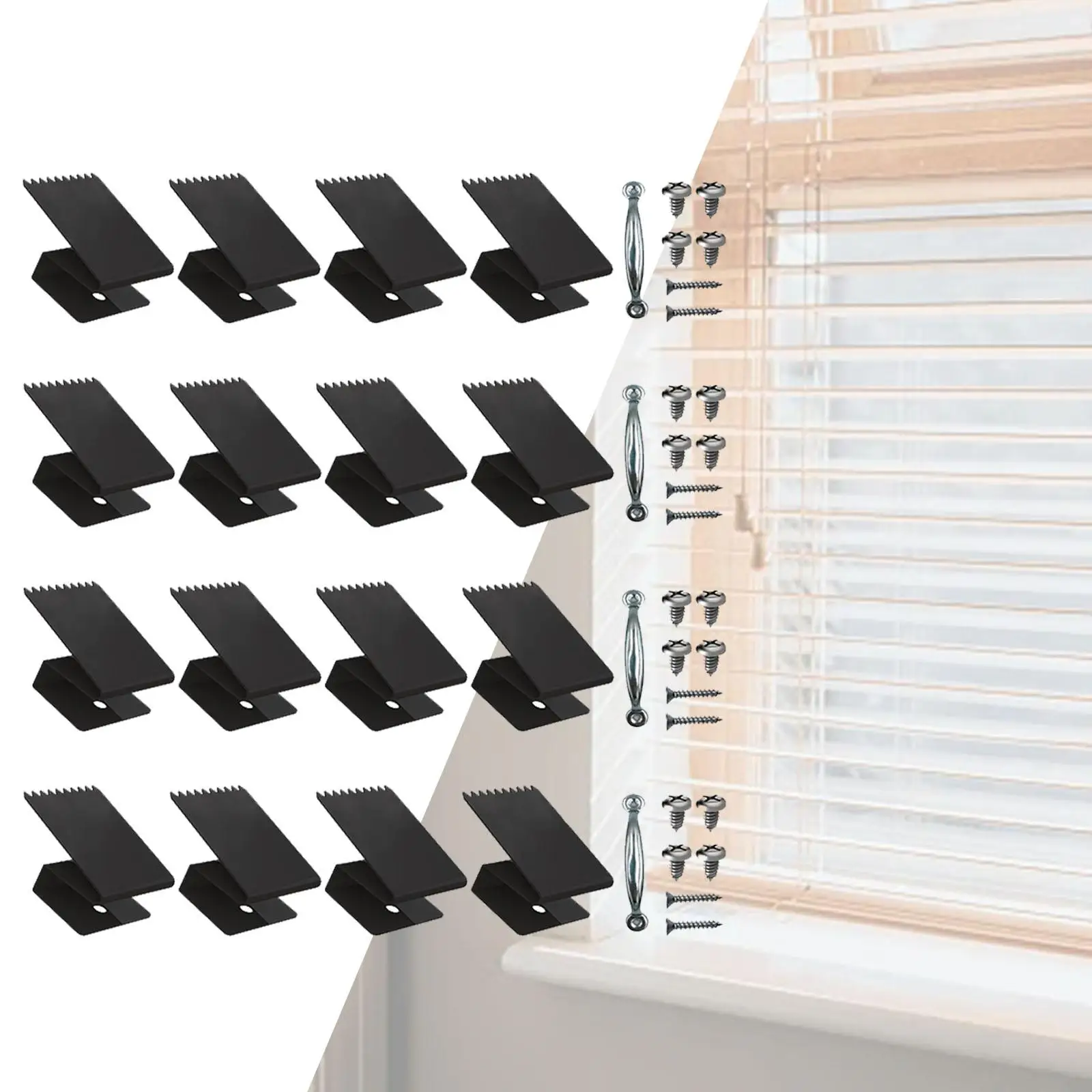 Stainless Steel Window Clips for Storm Shutters 16 Pack Reusable Fits 1/2 Inch Plywood Universal Wind Protection Hardware for
