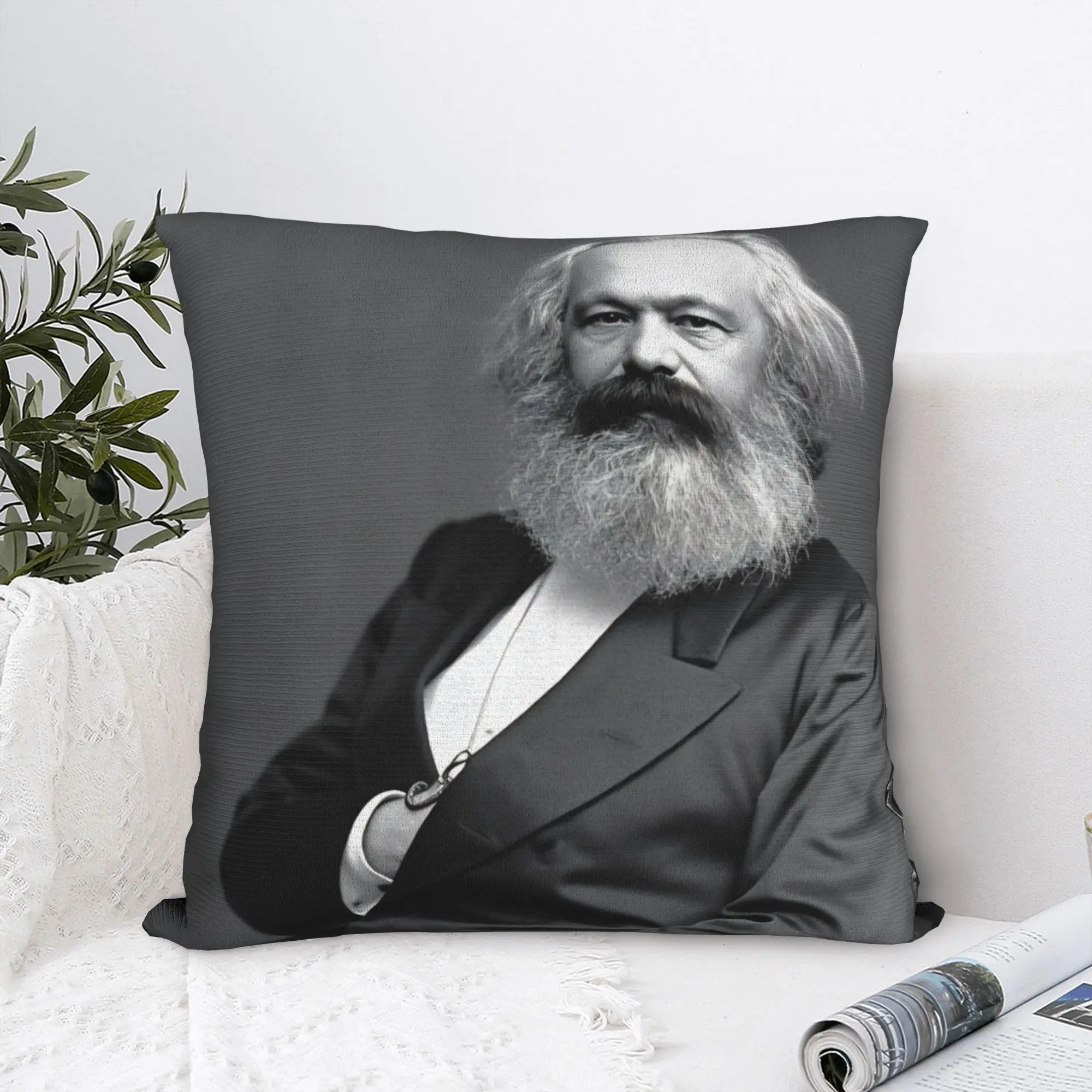 

Pillow Cover Karl Marx Engels and Lenin Cute Funny Pillow Case For Office Car Home Decor Pillowcases
