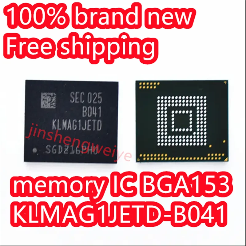 2~10PCS KLMAG1JETD-B041 16GB eMMC 5.1 mobile phone font memory 100% brand new  Free shipping in large quantities of stock