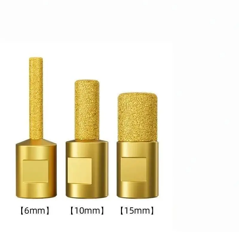 **1Pcs High Efficiency Edges Trimming And Grooving Tool Round Shank Vacuum Brazed Burr Rotary Grinding Head For Angle Grinder