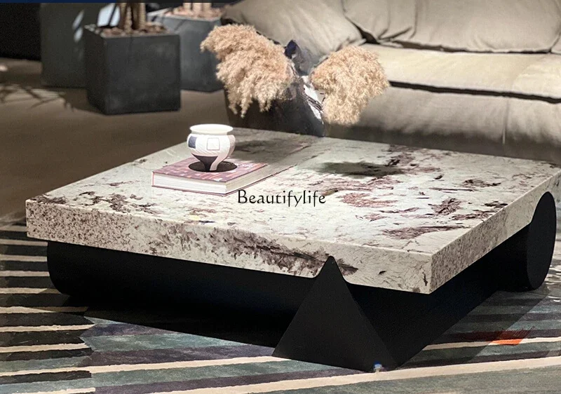 

13Square Venice brown luxury stone coffee table marble suspended snow mountain flying fox