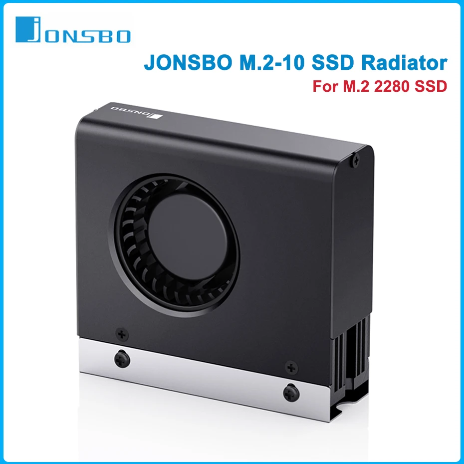 JONSBO-M.2-10 SSD Radiador, Ventilador Ativo, Liga de Alumínio Shell, Geskik Vest, Dissipador para M.2 2280 Solid State Drive