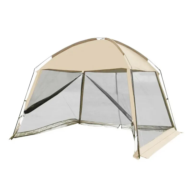 Outdoor marquee 2-in-1 sunshade mesh pergola portable mosquito-proof tent beach camping pergola