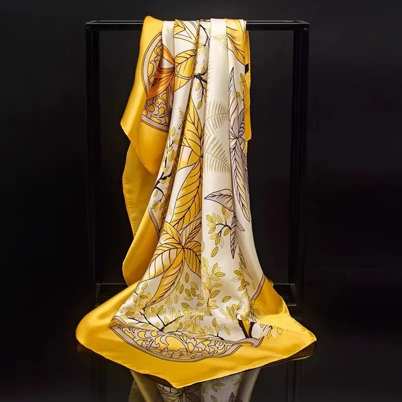 Women Silk Scarf Fashion Hair Scarf Silk Satin Neckerchief Female Hair Ties Headband Hair Ornament Female Bandana Bag Scarves