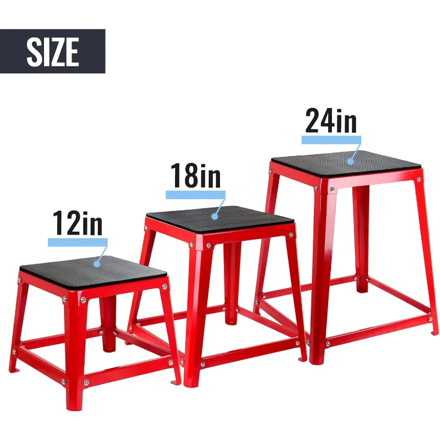 Plate-forme pliométrique 12 18 20 24 pouces, boîte de saut pour exercices de Fitness, étape pour l'entraînement d'exercice de saut stratiométrique à haute intensité en H