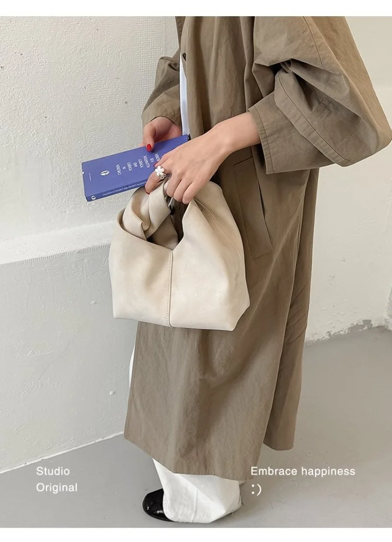 CEEKAY Wildleder-Handtasche im Hobo-Stil mit Perlenanhänger, Metallring, dünnem Riemen, vielseitig einsetzbar für den Alltag, Pendeln und Freizeit, große Kapazität – Detail 23