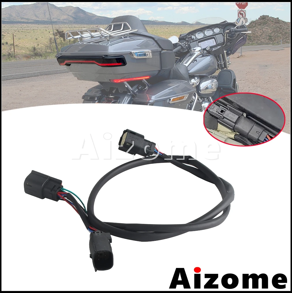 

Touring 6-pin Plug Motorcycle Quick Disconnect Wires Connector For Harley Road Street Glide Electra Glide Extension Cord 14-23