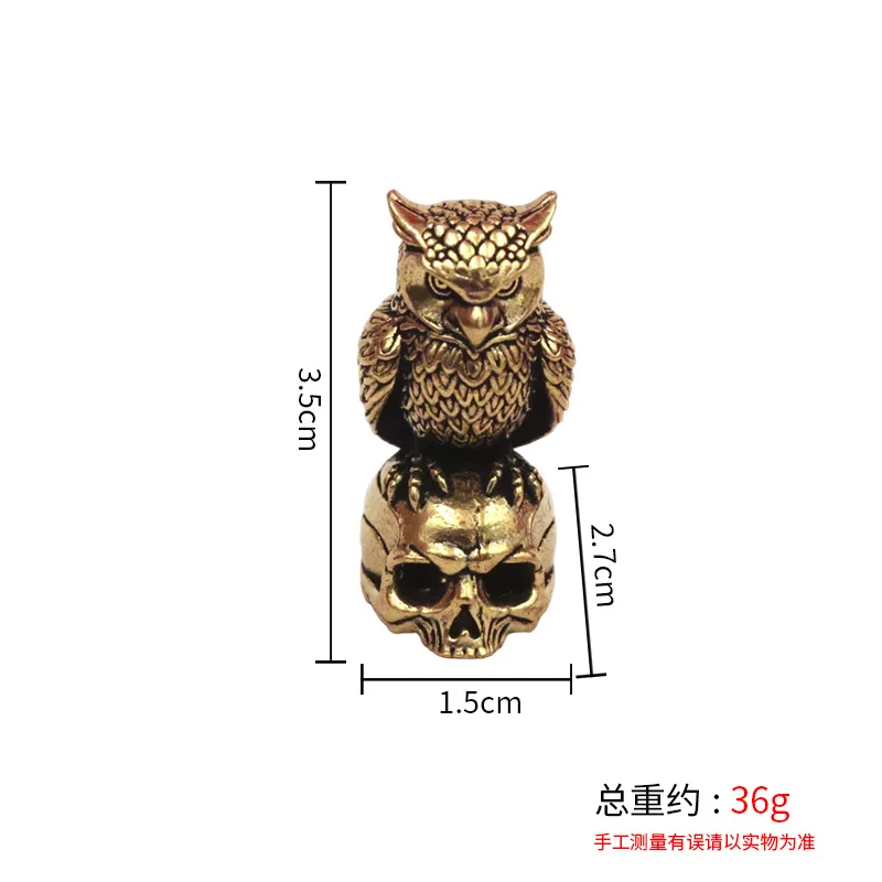 Source Factory Spirit Owl Office Home Desktop Decoration Crafts Brass Eagle Claw Skull Ornament