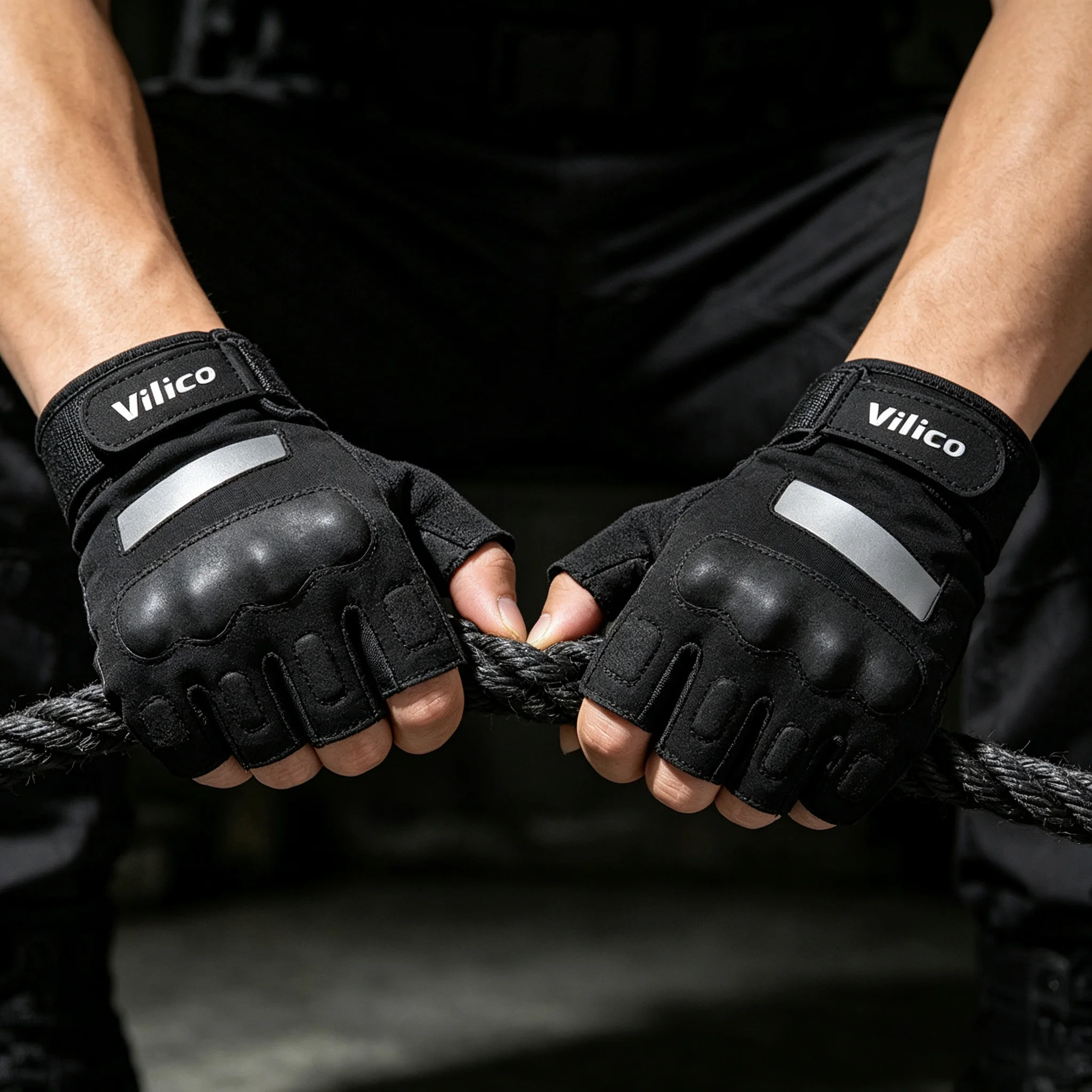 Must-Have Outdoor Half Finger Gloves! Hard Knuckle, Anti-Impact, Non-Slip & Breathable – Perfect for Motorcycle, Cycling & Climb