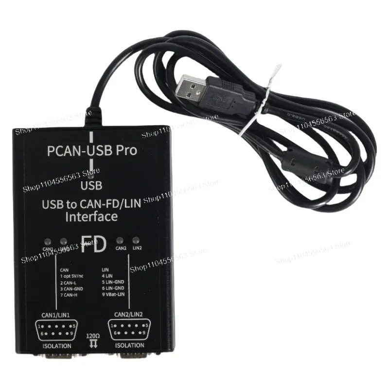 PCAN-USB Pro FD USB to CAN FD/LIN Adapter 2CH 8/12/16Mbit/s Compatible with IPEH-004061 for PEAK