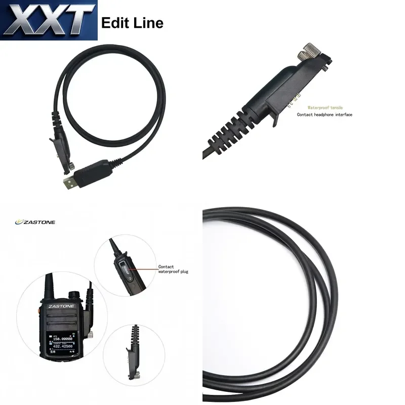 XXT Zastone UV008 Data Line Walkie Talkie Programming Cable USB Write Frequency Line Edit for UV-008