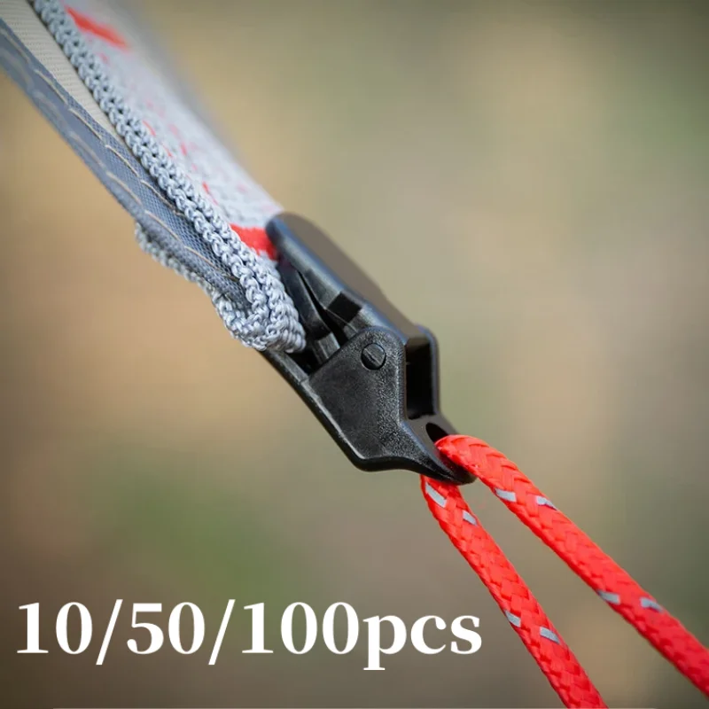 100/50/10pcs Sturdy Tent Clips Outdoor Tarpaulin Clips Anti-wind Fixed Camping Tent Hook Crocodile Clamp Clip for Outdoor Campin