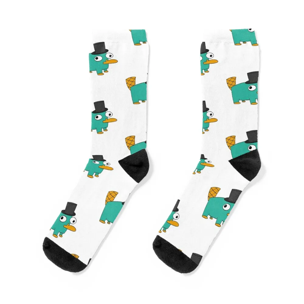 

Perry The Platypus Socks set floor cotton Hiking boots Socks Men Women's