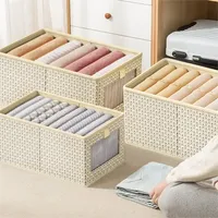 M/L Fold Clothes Organizer Storage Box Jeans Pants Clothing Organization Wardrobe Clothes Closet Organizer Bedroom Cabinet