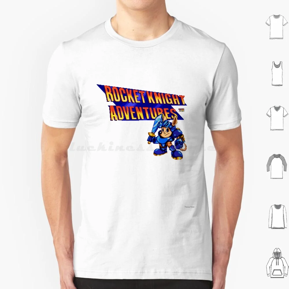 Camiseta Rocket Knight Adventures de algodón para hombres y mujeres, estampado artesanal, Rocket Knight Adventures Sparkster Mega Drive Genesis, juego Retro