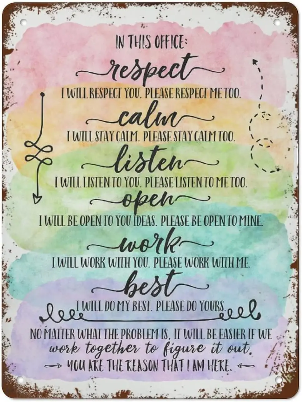 in This Office I Will Respect You,Classroom Posters Print,Assistant Principal Office Decor,School Counselor Door