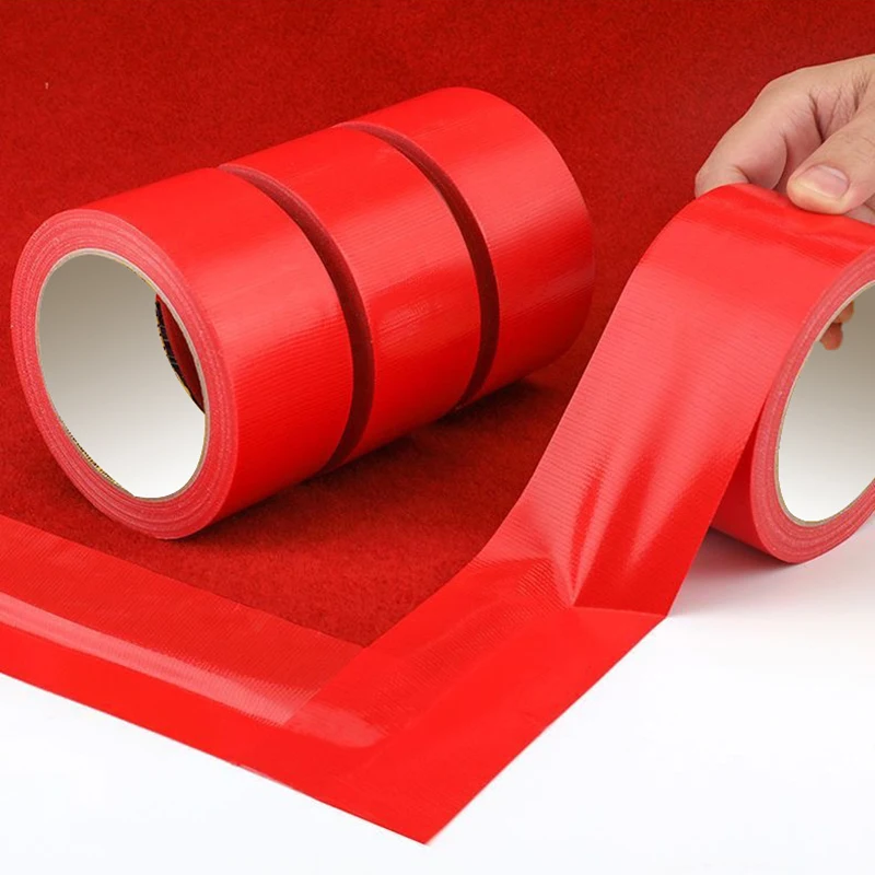 Red Heavy-duty Pipeline Tape, Waterproof, Tear Free, Strong Adhesive for Household, Fix Carpet Floor, And Seal Repair Tape