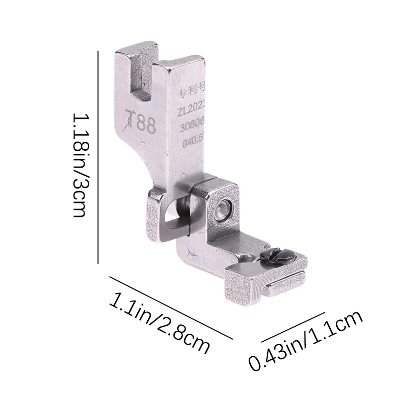 ماكينة خياطة صناعية ، غرزة قفل ، مكبس سحاب غير مرئي على جانب واحد ، قفل حافة القدم ، قدم مكبس قابل للتعديل ، T88