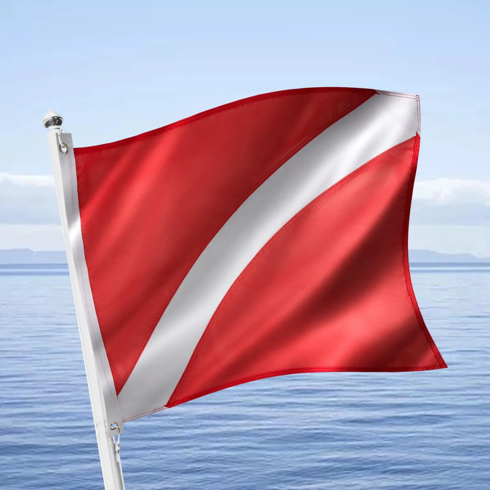 International Dive Flag 20inch X 24inch Heavy Duty Diver Down Flag Boat Flag