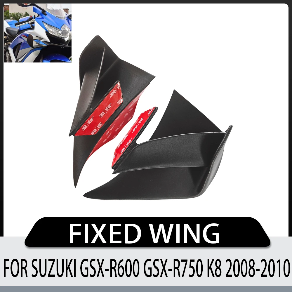 

Motorcycle Aerodynamic Spoiler Fixed Wing Suitable For Suzuki GSX-R600 GSX-R750 K8 2008-2010 Front Wing Cover Accessories