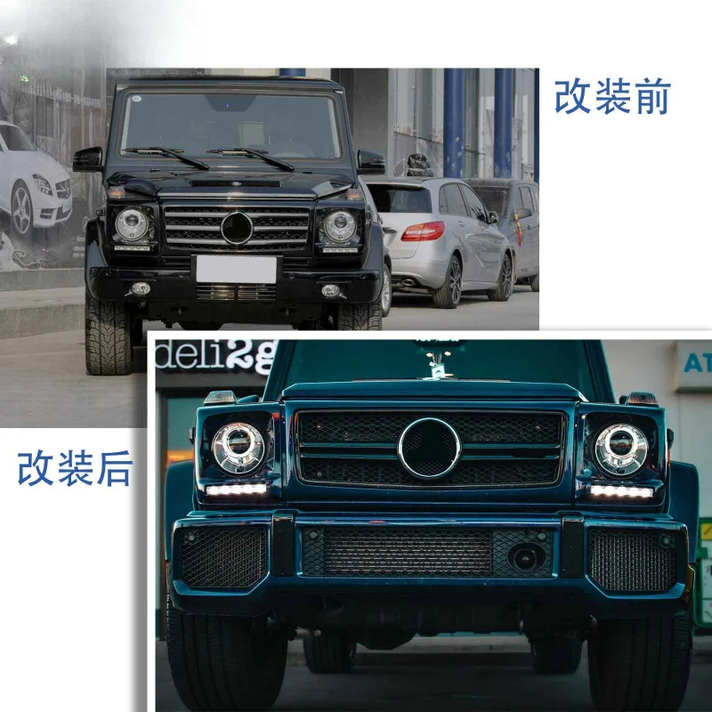 SAAR Compatible with Mercedes-Benz G-Class W463 04-18 Upgrade G65 AMG Bumper Body Kit Modification Surround