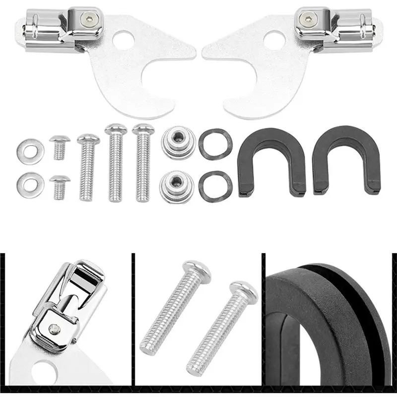 Detachable Motorcycle Sissy Bar Backrest Luggage Racks Latch Clips Kit For Softail Slim Street Bob Deluxe 2018-UP