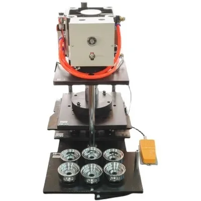 56mm 2-1/4inch PP800 Multi Die Heads Pneumatic Press for Magnet and Pin Button Semi-automatic Pressing