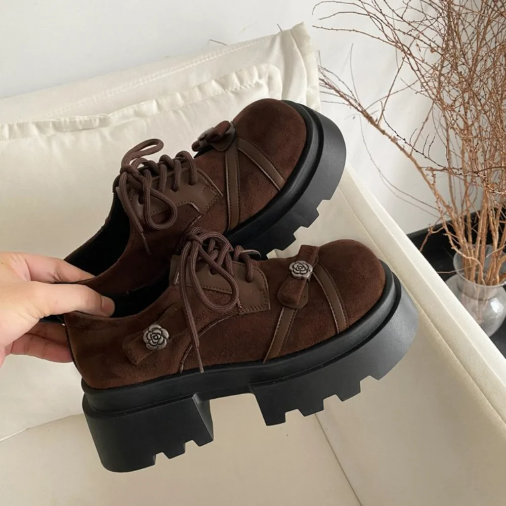 Damen Y2K Trendige Plateau-Schuhe mit Rosenschnalle und Riemen, Chunky-Sohle, Modische Coole Schuhe für Festival, Shopping, Date, Party – Detail 11